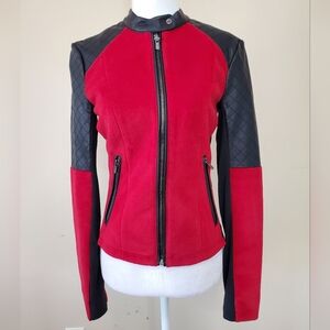 Express Red and Black Moto Jacket